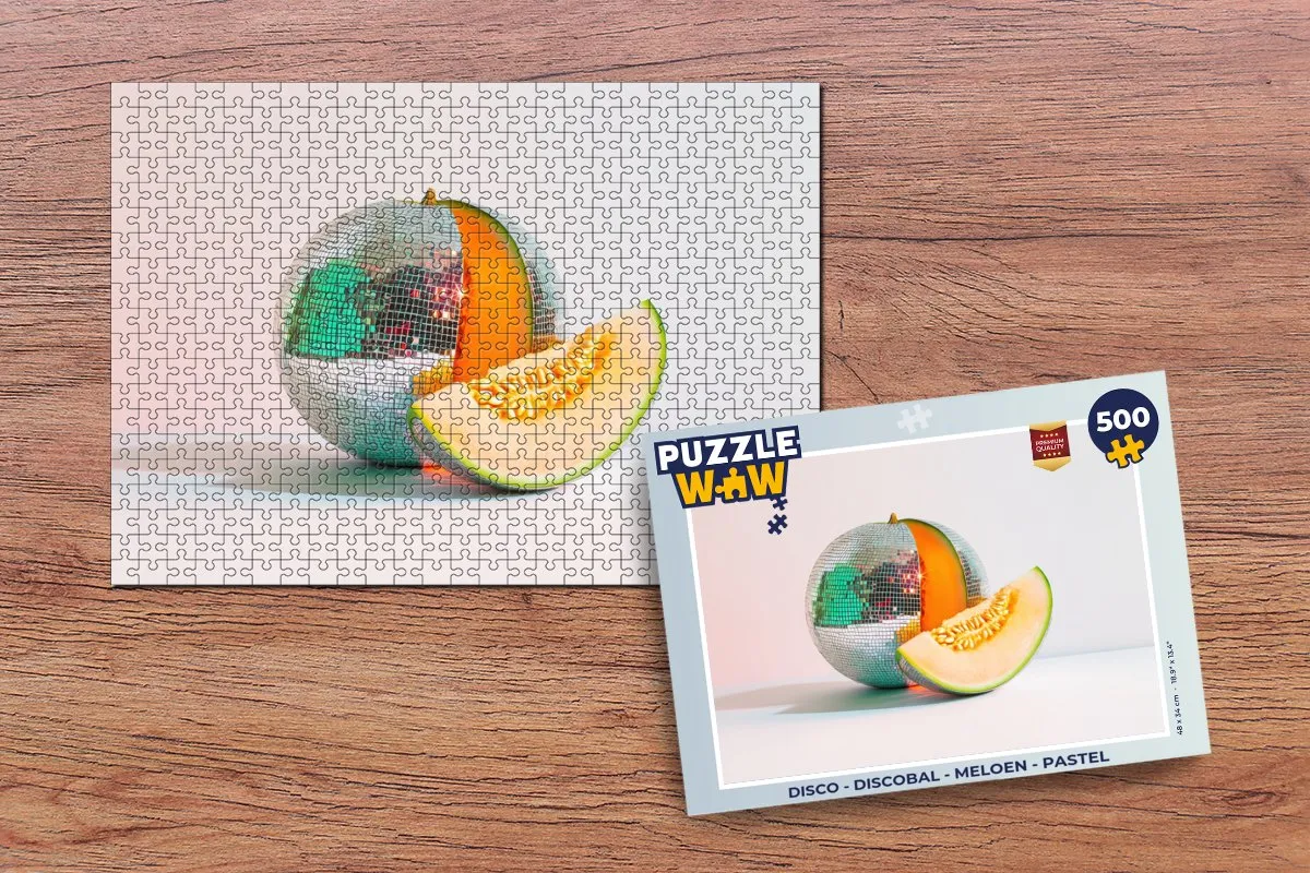 PuzzleWow Disco Legpuzzel 500 Stuks - Meloen