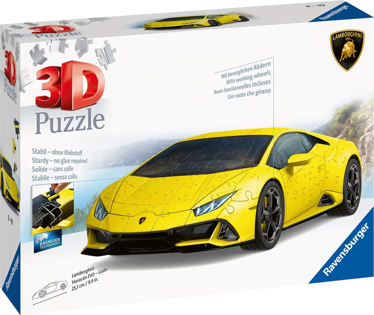 Ravensburger Lamborghini Huracán EVO Geel 3D Puzzel 108 Stuks