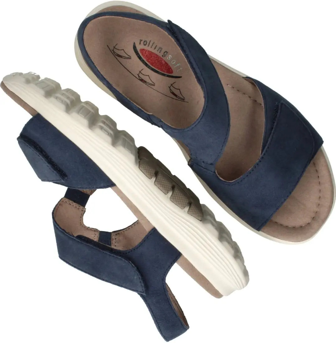 Gabor Rolling Soft Sandalen 86.815.36 - Blauw Suede - Maat 43 - afbeelding 6 van 6