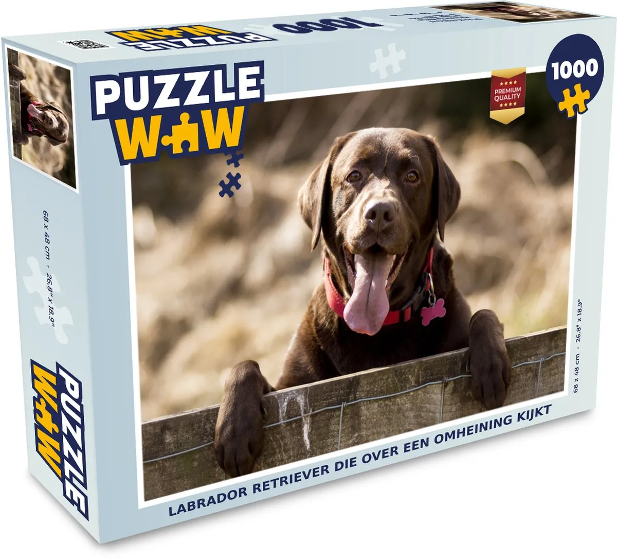 PuzzleWow Labrador Retriever Legpuzzel 1000 Stuks - Multicolor