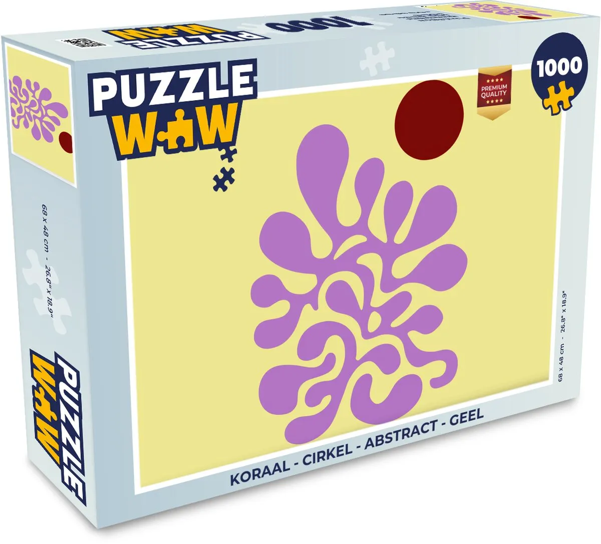PuzzleWow Koraal Cirkel Abstract Legpuzzel 1000 Stuks