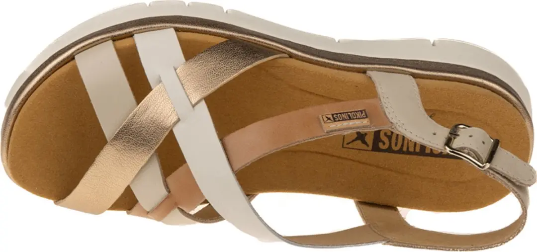 Pikolinos W4N-0650C1 Platte Sandalen - 37 - Wit/Beige
