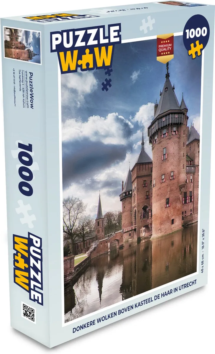 PuzzleWow Donkere Wolken Kasteel de Haar Legpuzzel 1000 Stuks