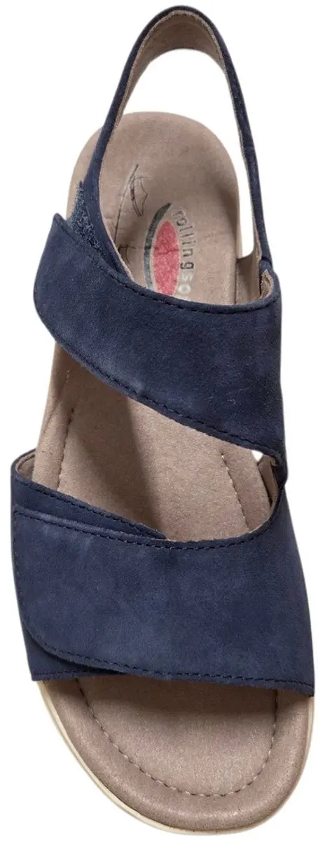 Gabor Rolling Soft Sandalen 86.815.36 - Blauw Suede - 41.5