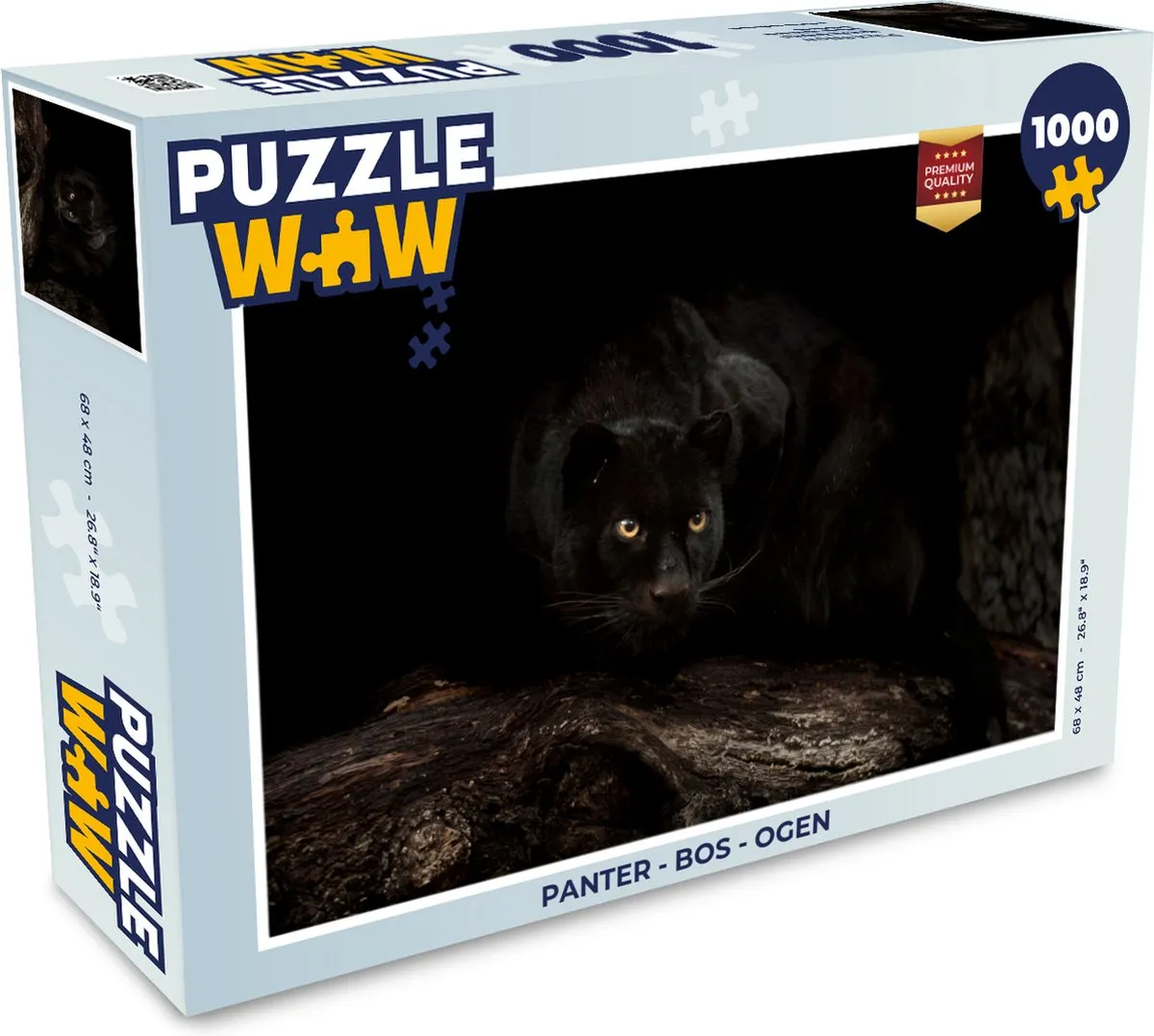 PuzzleWow Panter Bos Ogen Legpuzzel 1000 Stuks