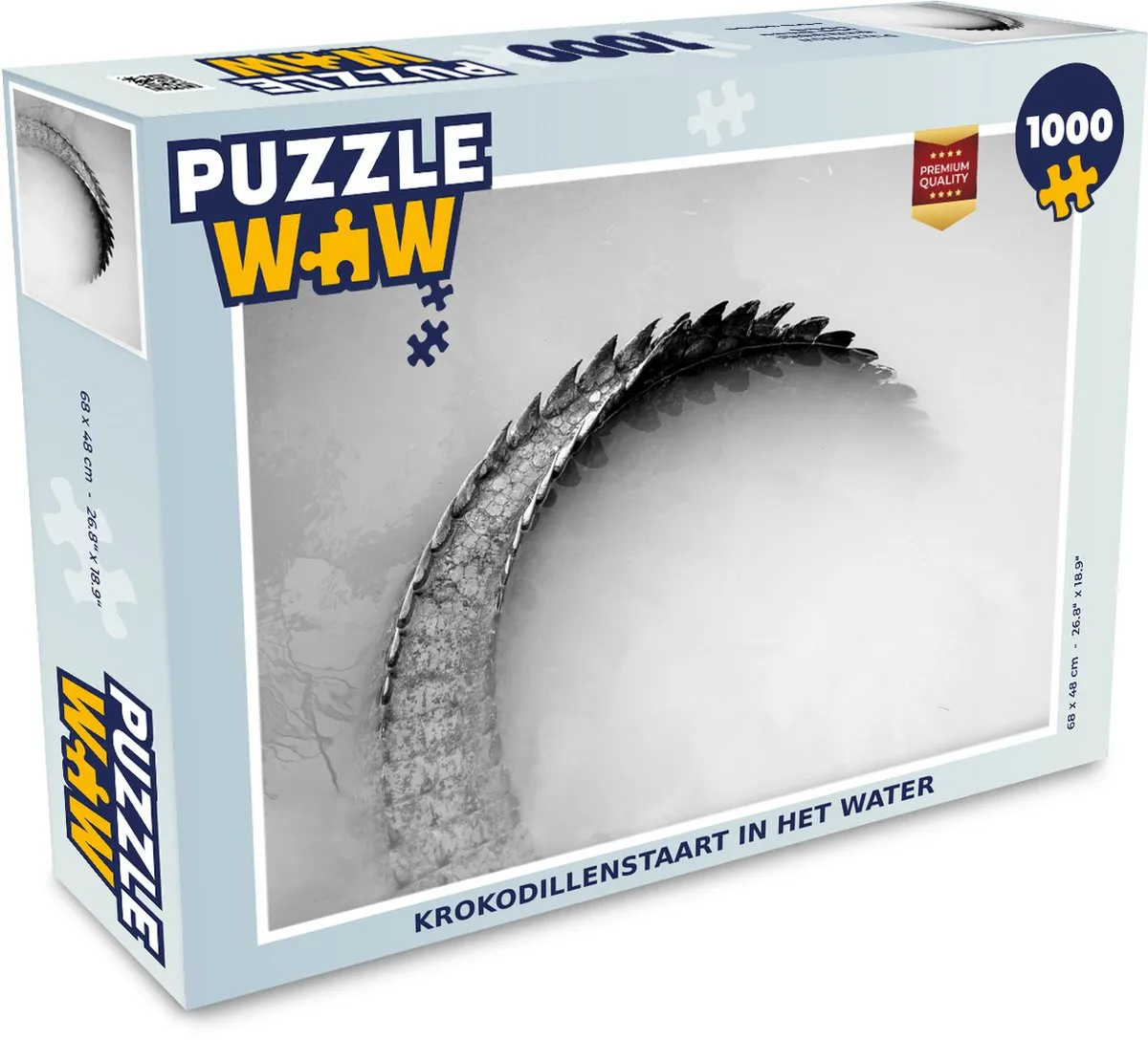 PuzzleWow Krokodil Mist Staart Legpuzzel 1000 Stuks - Multicolor