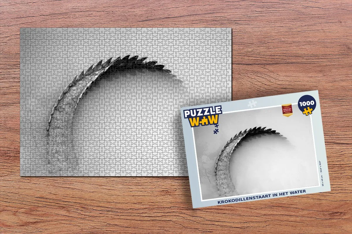 PuzzleWow Krokodil Mist Staart Legpuzzel 1000 Stuks - Multicolor