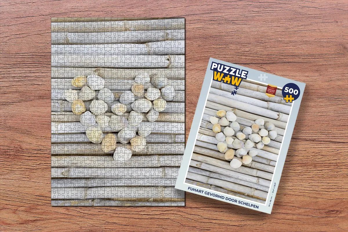 PuzzleWow Legpuzzel Hartje Strand 500 Stuks - Multicolor