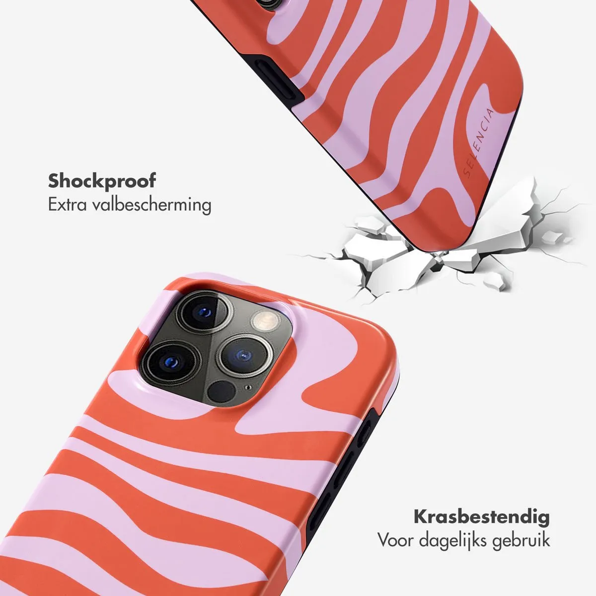 Selencia Hoesje iPhone 15 Pro Dream Swirl Pink