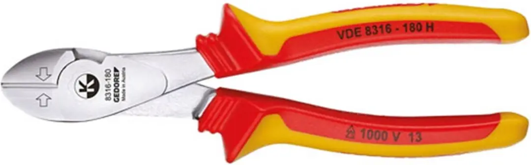 Gedore Zijsnijtang VDE power met huls-isolatie
