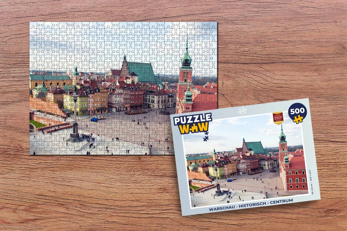 PuzzleWow Warschau Legpuzzel 500 Stuks - Multicolor
