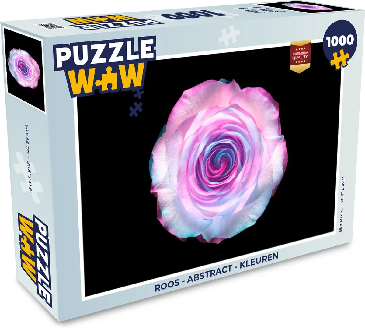 PuzzleWow Roos Abstract Legpuzzel 1000 Stuks