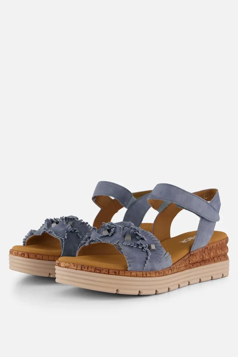 Gabor Sandalen blauw Leer