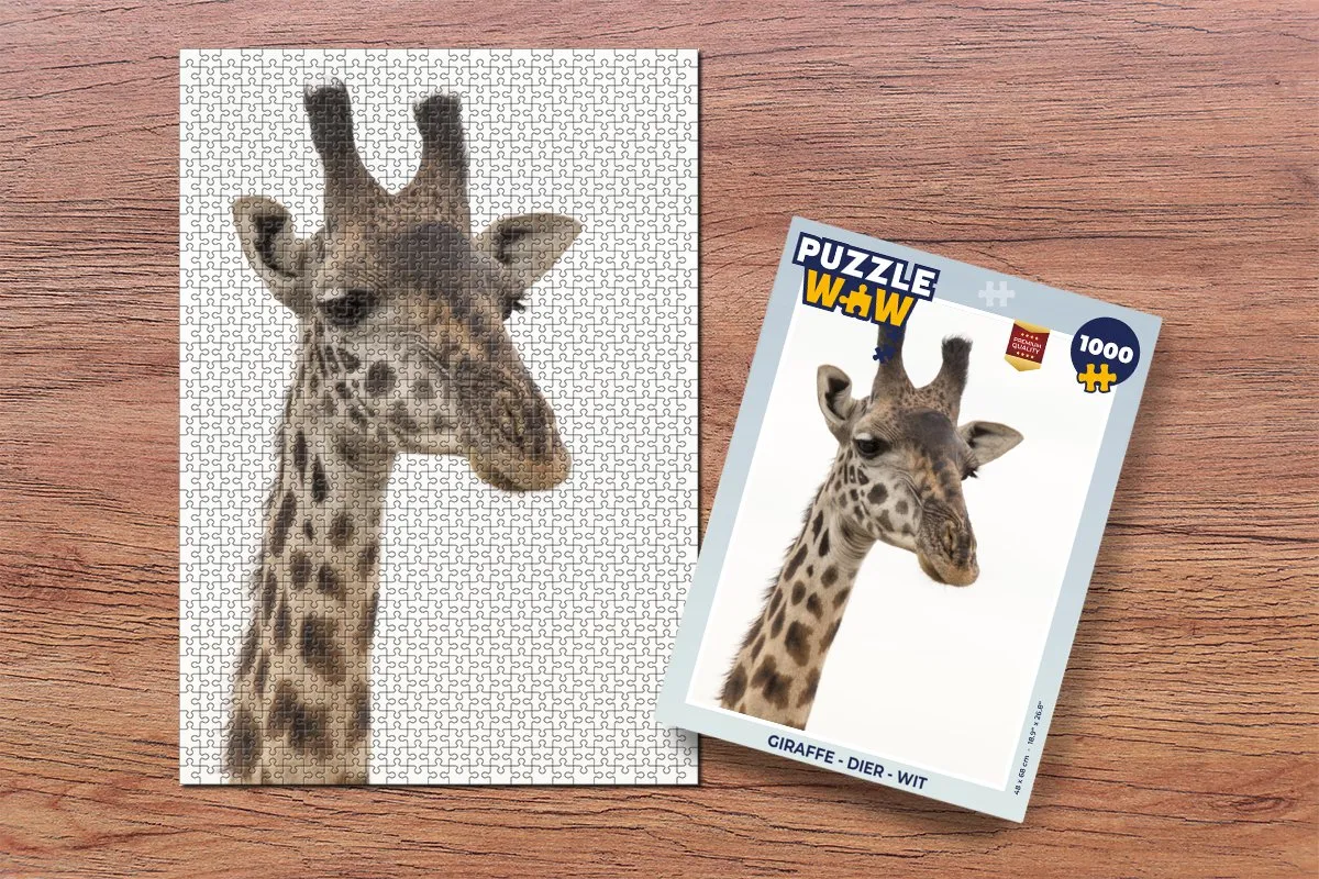 PuzzleWow Giraffe Legpuzzel 1000 Stuks - Multicolor