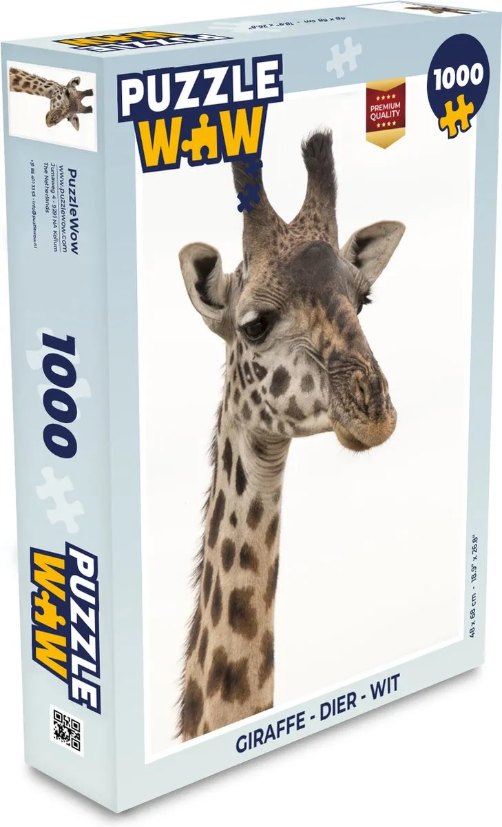 PuzzleWow Giraffe Legpuzzel 1000 Stuks