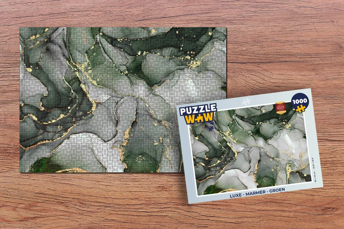 PuzzleWow Luxe Marmerprint Legpuzzel 1000 Stuks