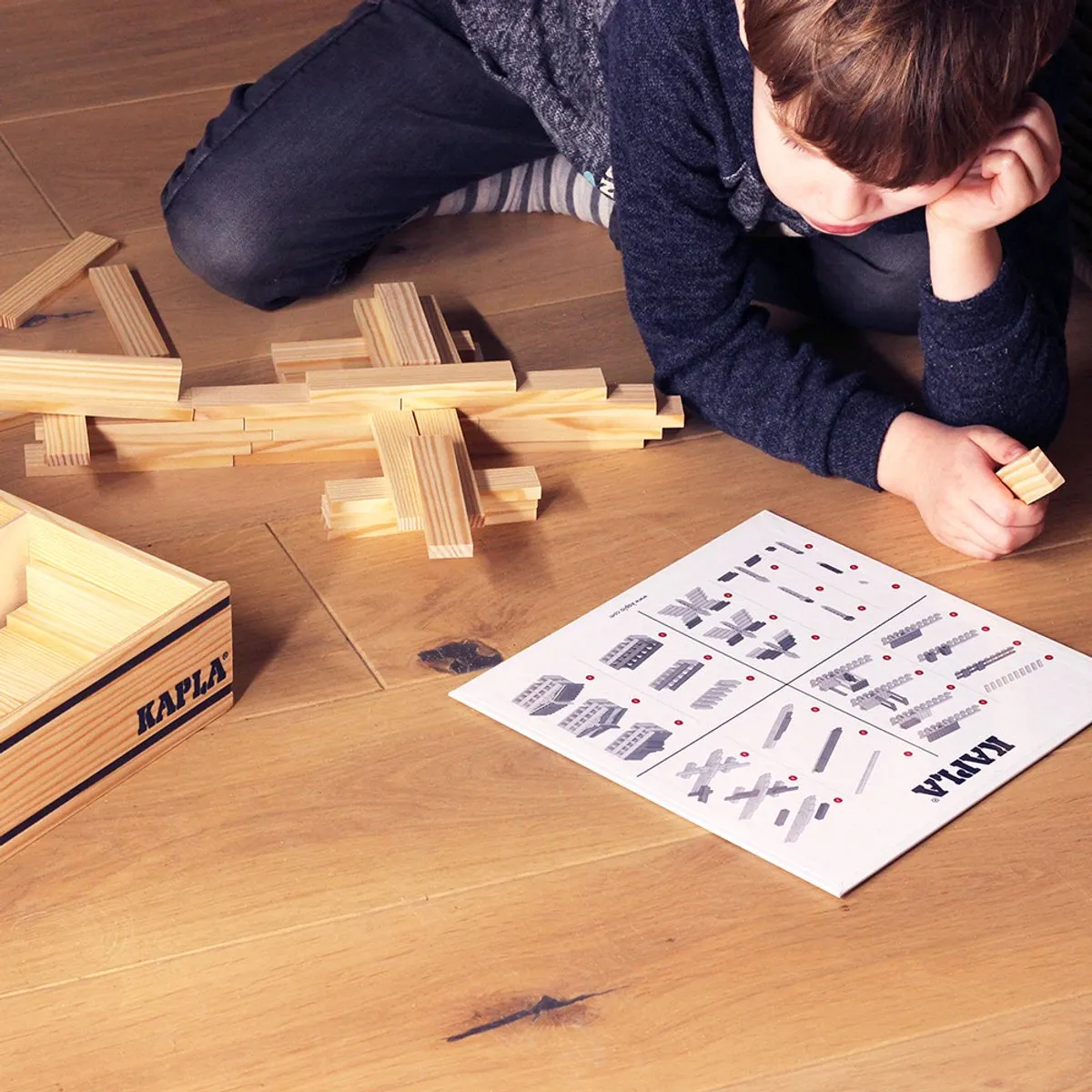 KAPLA Constructiespeelgoed 100 Plankjes - Blank - afbeelding 6 van 6