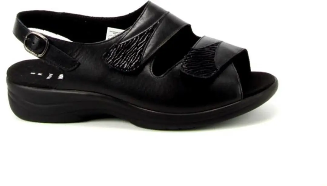 Solidus Dames Sandalen 74019.01236 - Zwart/Combi