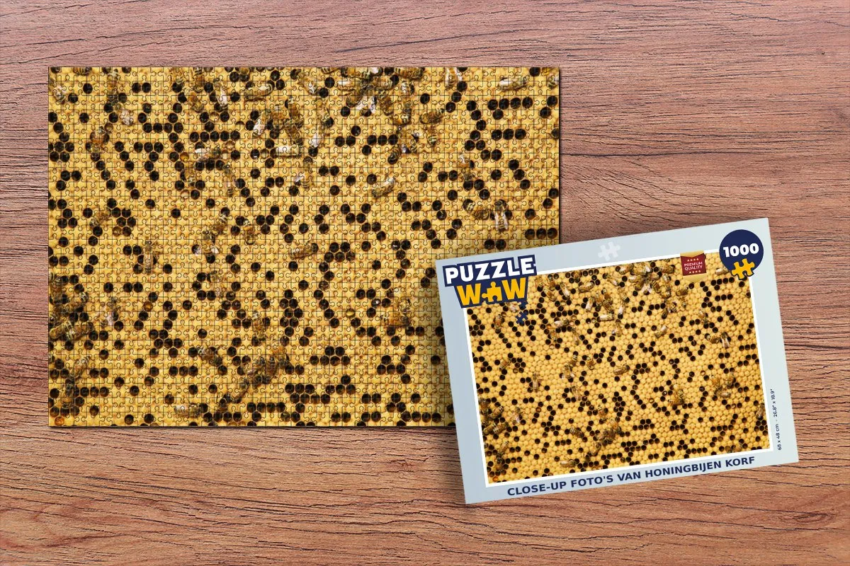 PuzzleWow Legpuzzel Honingbijen Korf 1000 Stuks - Multicolor