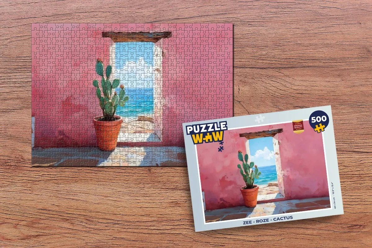 PuzzleWow Zee Cactus Legpuzzel 500 Stuks - 8721375318478