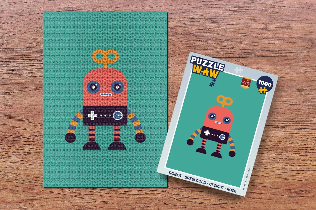 PuzzleWow Robot Puzzel 1000 Stuks - Multicolor