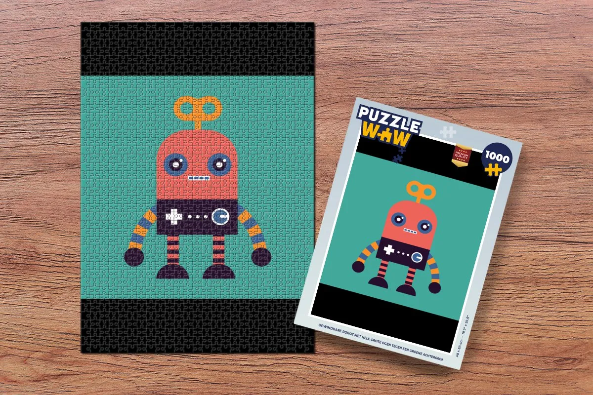 PuzzleWow Robot Puzzel 1000 Stuks - Multicolor