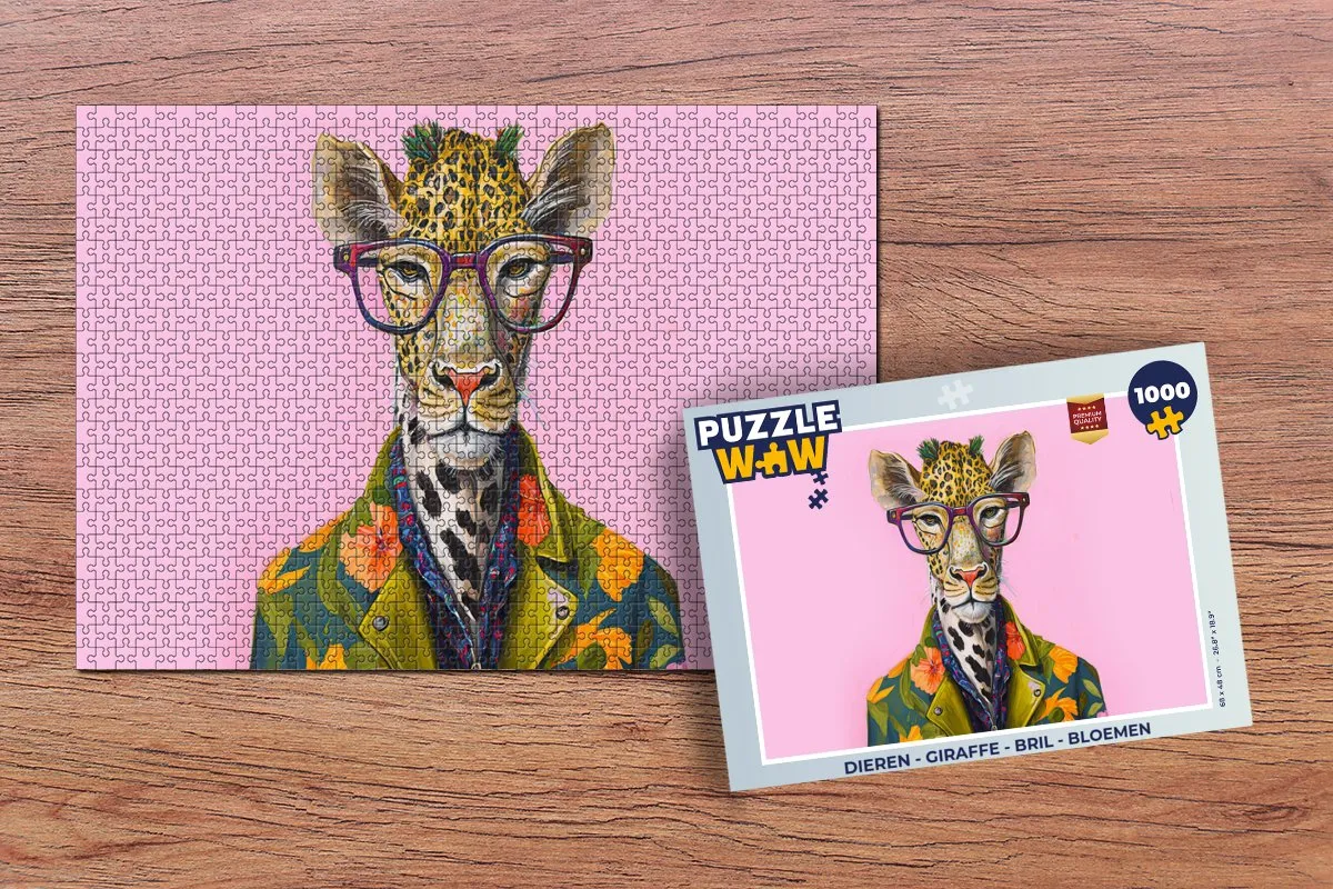 PuzzleWow Dieren Legpuzzel 1000 Stuks - Multicolor