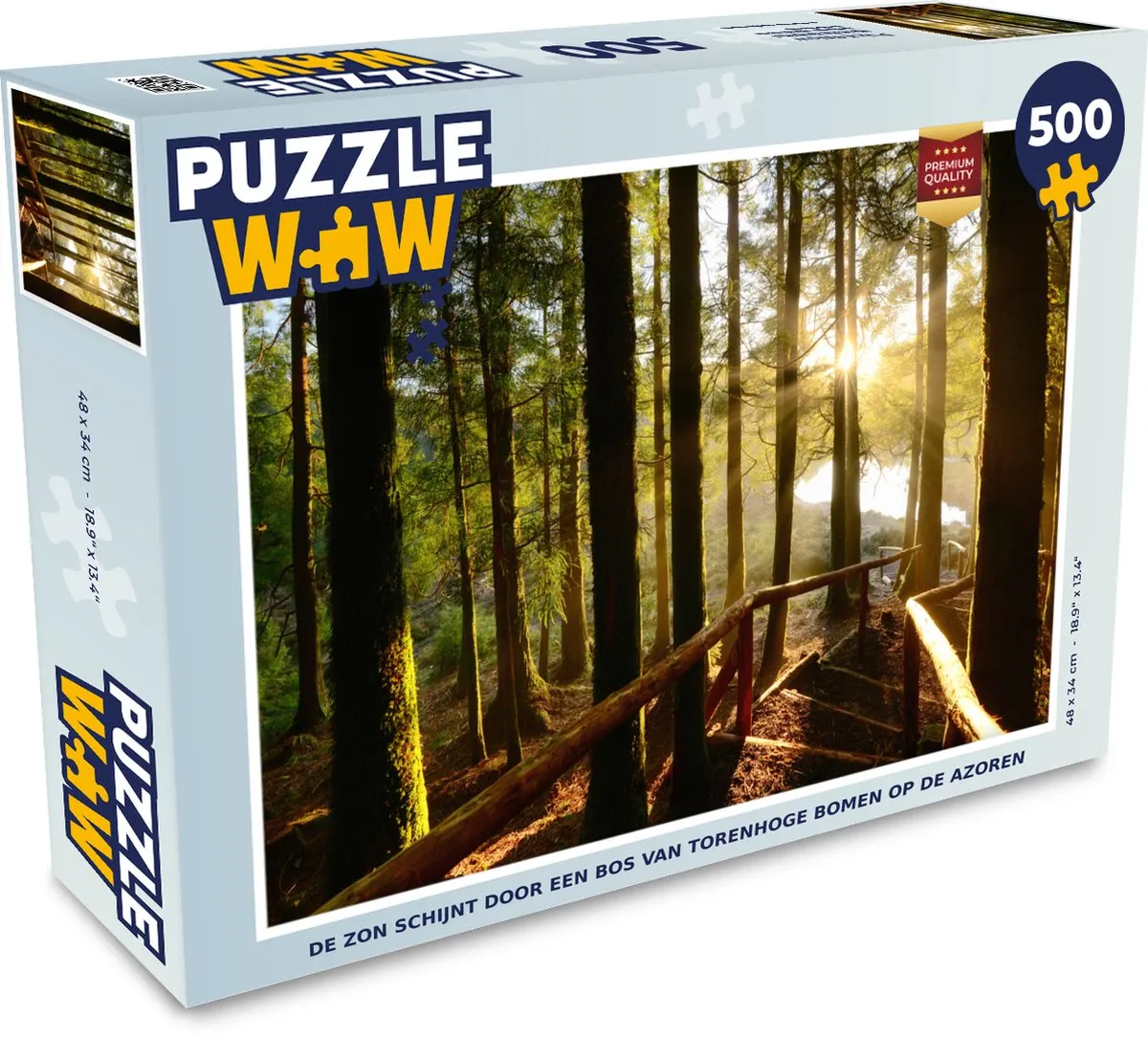 PuzzleWow Legpuzzel De Zon Schijnt Door Een Bos