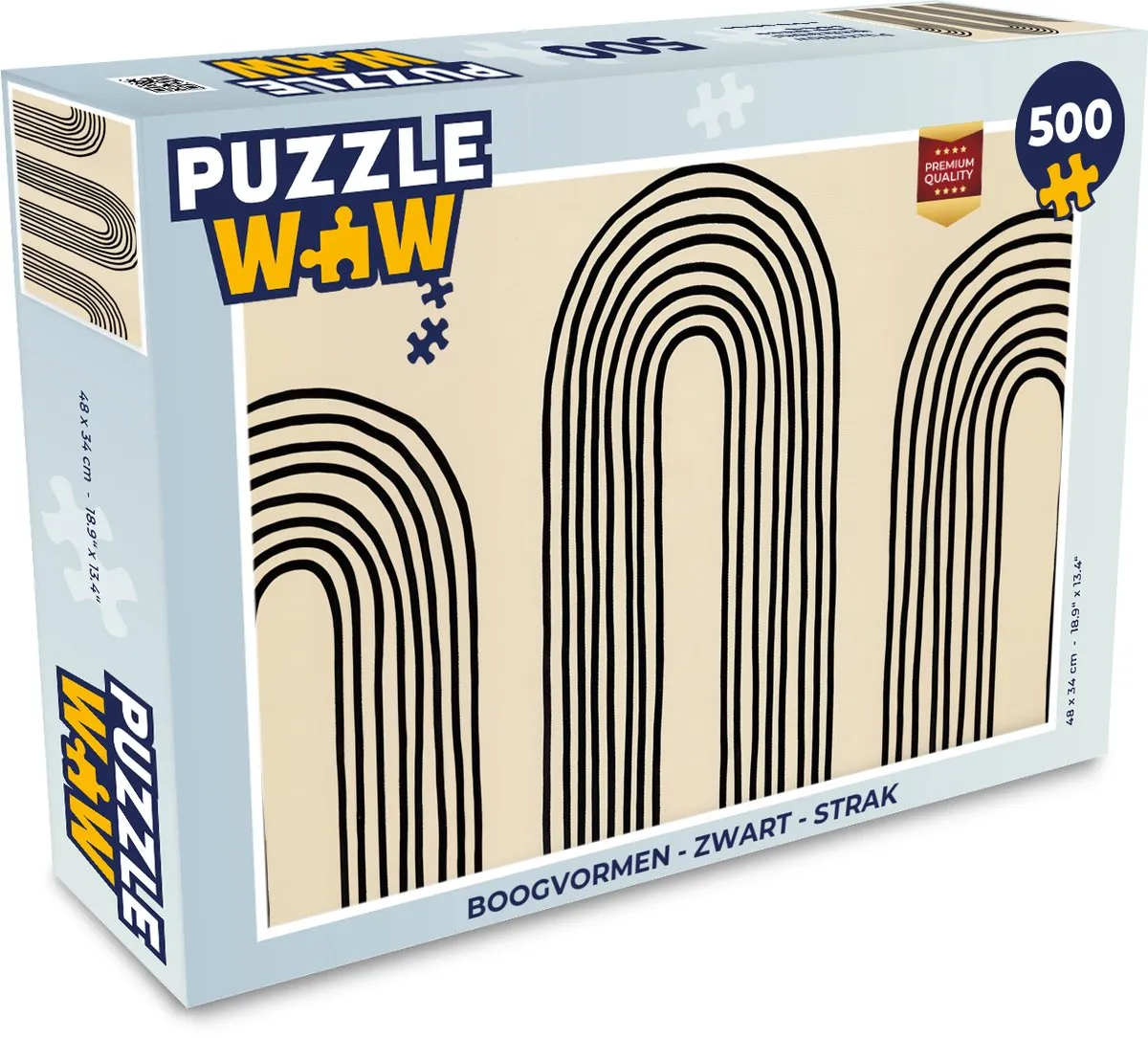 PuzzleWow Boogvormen Legpuzzel 500 Stuks