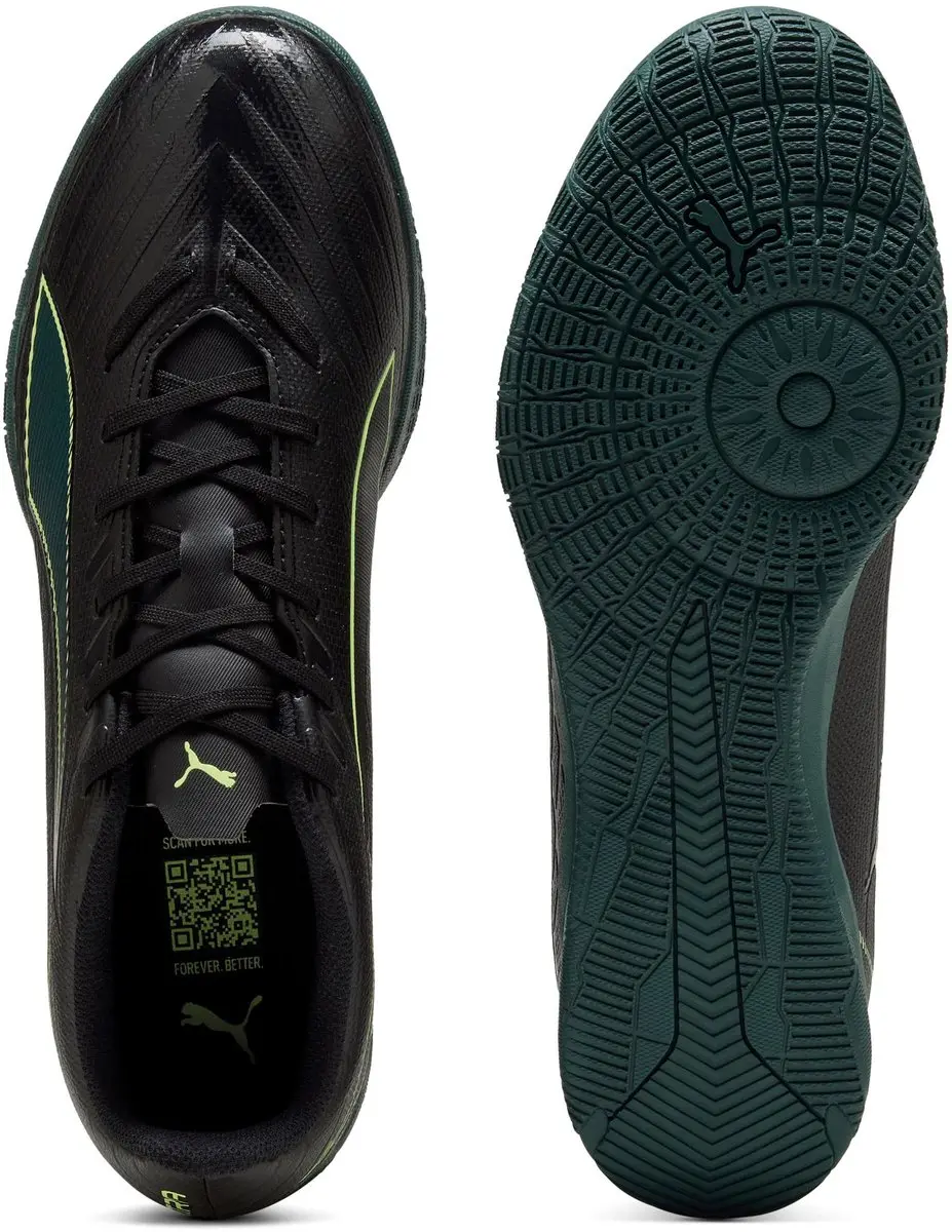 Puma Ultra 6 Play IT Zaalvoetbalschoenen 45 - Zwart/Lichtgroen - afbeelding 2 van 6