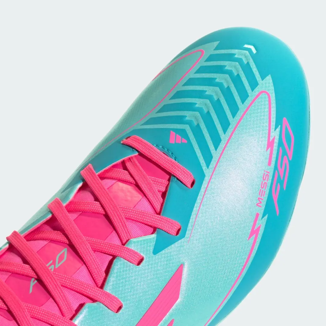 adidas Performance F50 League Messi FG Voetbalschoenen - Turquoise - afbeelding 2 van 6