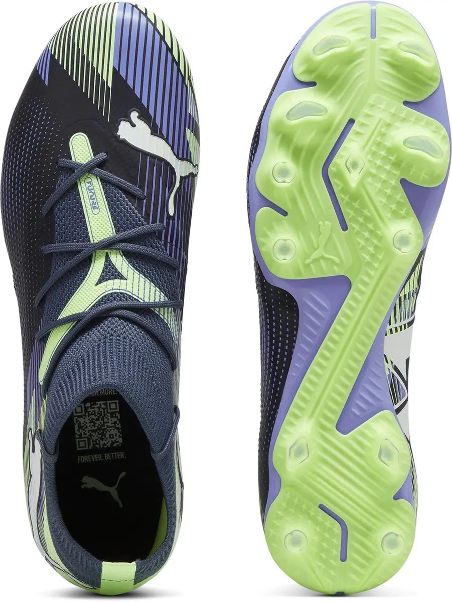 Puma Future 7 Match FG/AG Sportschoenen - 41 - Grijs/Wit/Roze