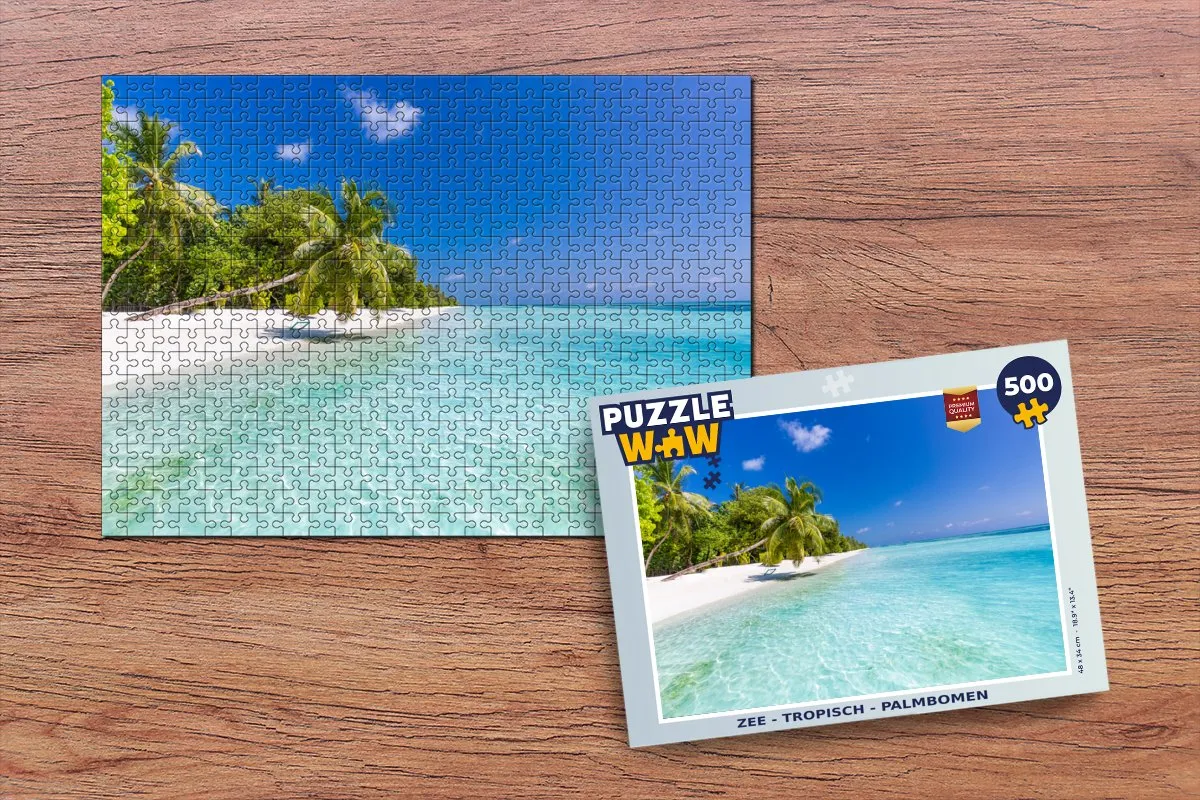 PuzzleWow Zee Tropisch Legpuzzel 500 Stuks - Multicolor