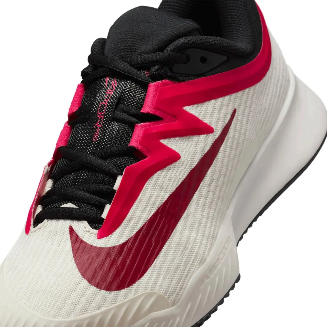 Nike Vapor Pro 3 Tennisschoenen Dames - 37.5 - Off White/Rood/Zwart - afbeelding 4 van 6