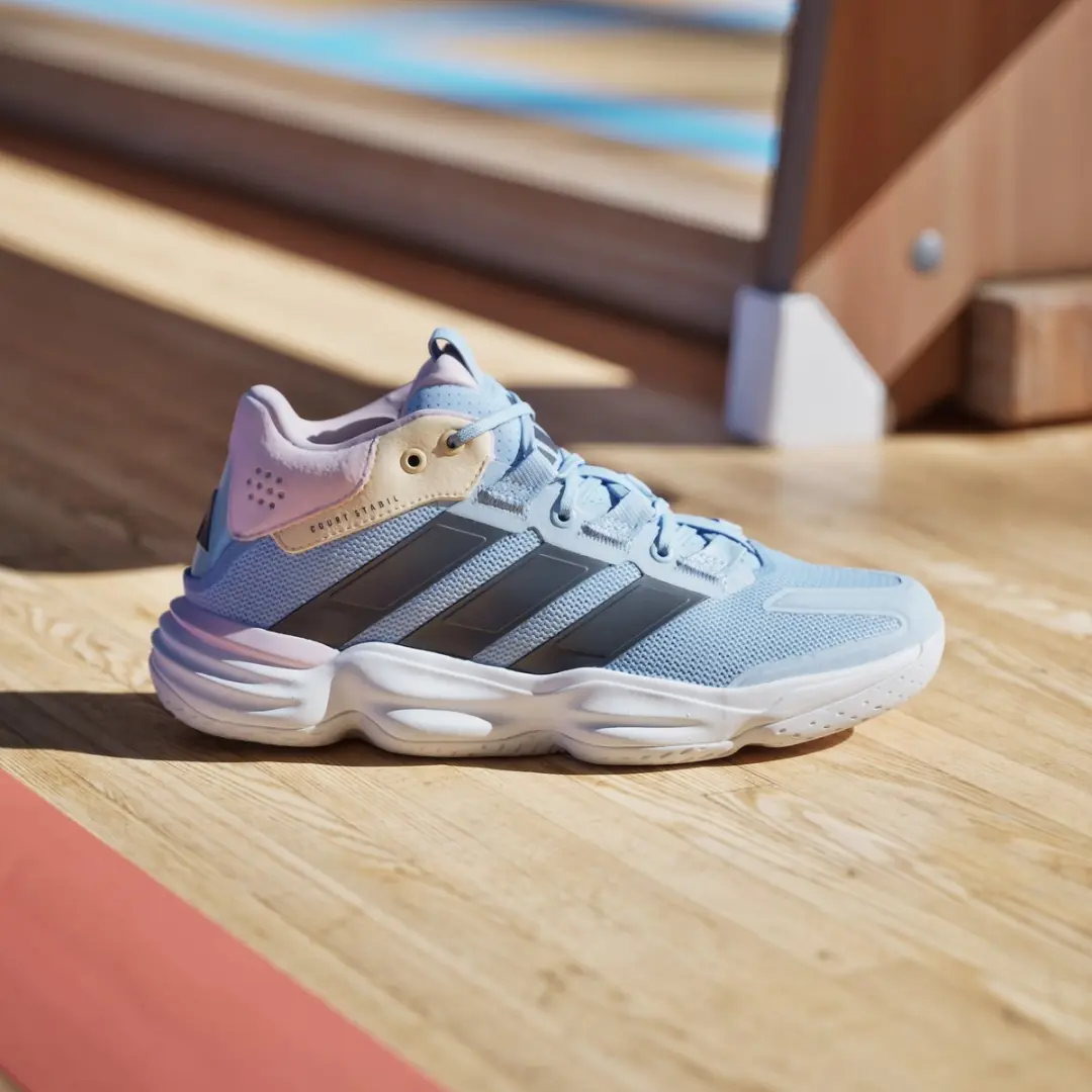 Adidas Performance Court Stabil Indoor Sneakers JQ1183 - Dames 38 - Blauw - afbeelding 4 van 6