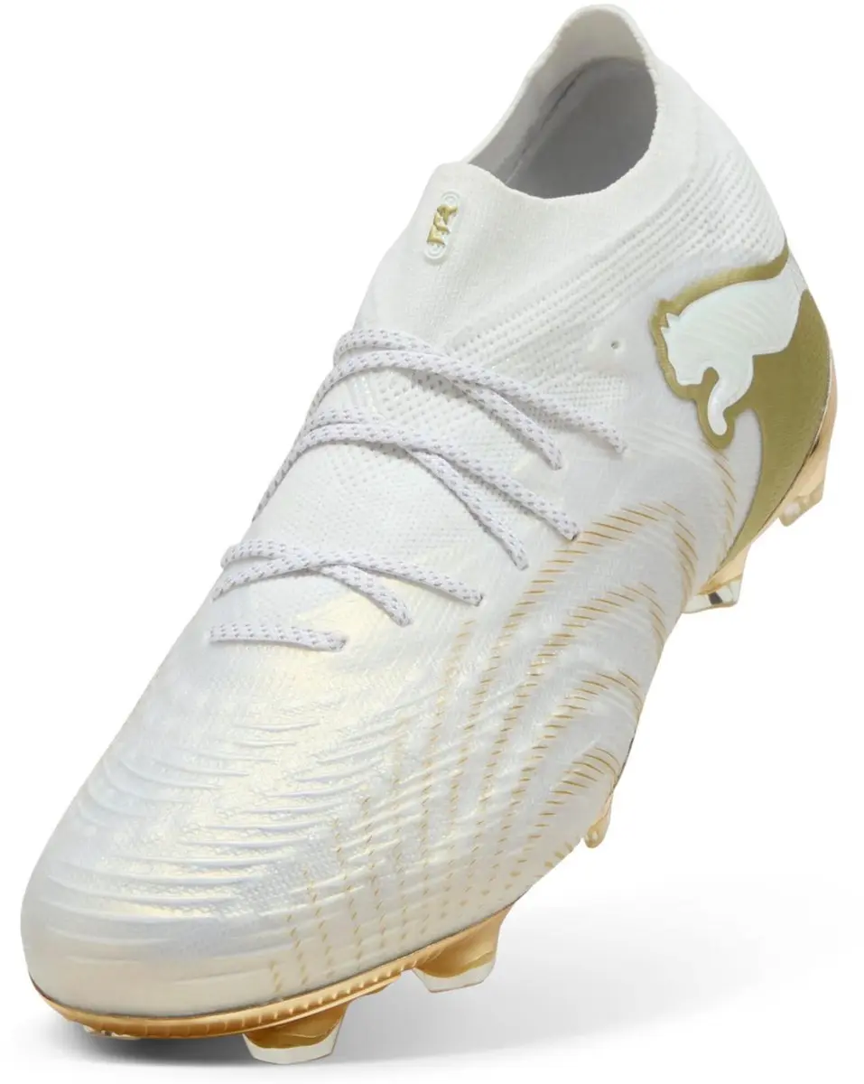 Puma Future 9 Ultimate FG Voetbalschoenen 41 - Witte/Metallic Gold/Zwart - afbeelding 6 van 6