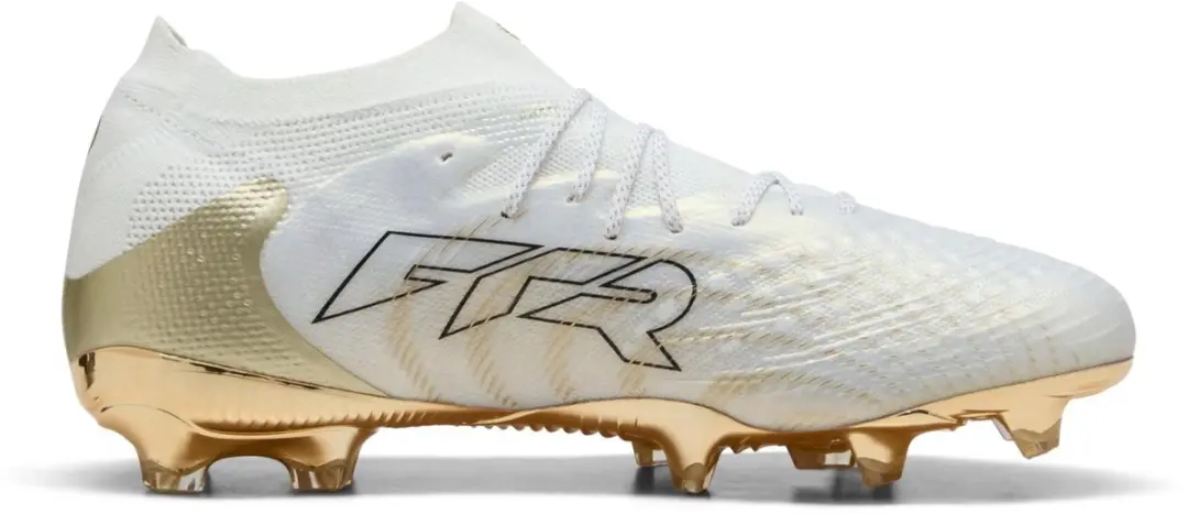 Puma Future 9 Ultimate FG Voetbalschoenen 41 - Witte/Metallic Gold/Zwart - afbeelding 5 van 6