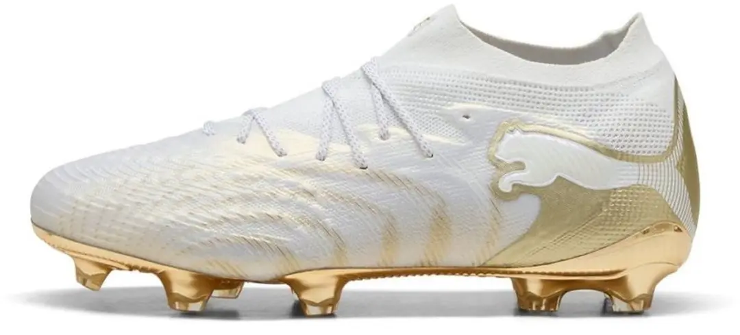 Puma Future 9 Ultimate FG Voetbalschoenen 41 - Witte/Metallic Gold/Zwart - afbeelding 4 van 6