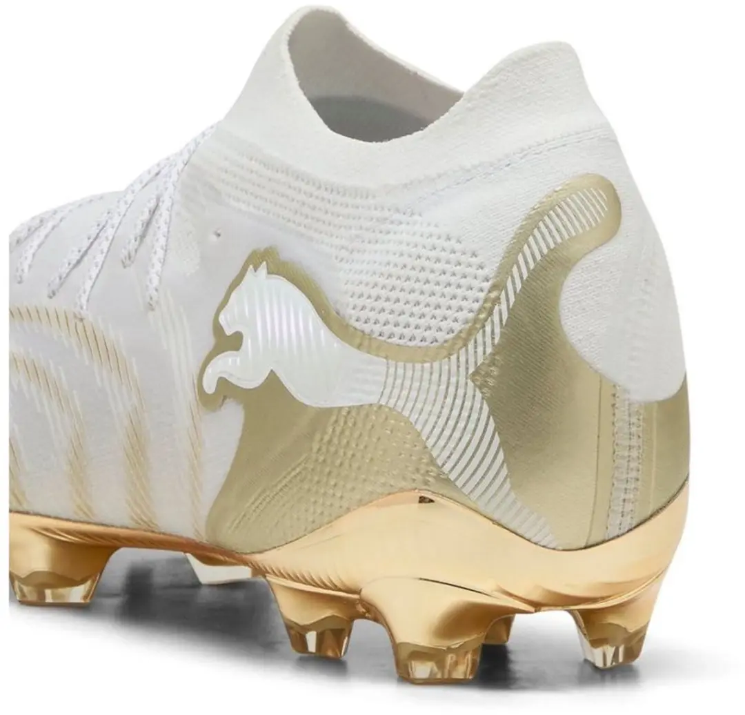 Puma Future 9 Ultimate FG Voetbalschoenen 41 - Witte/Metallic Gold/Zwart - afbeelding 2 van 6
