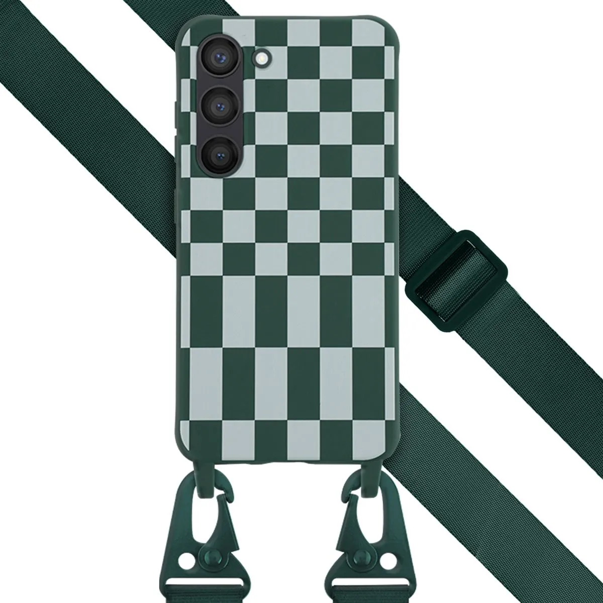 Selencia Hoesje Samsung Galaxy S23 - Irregular Check Green