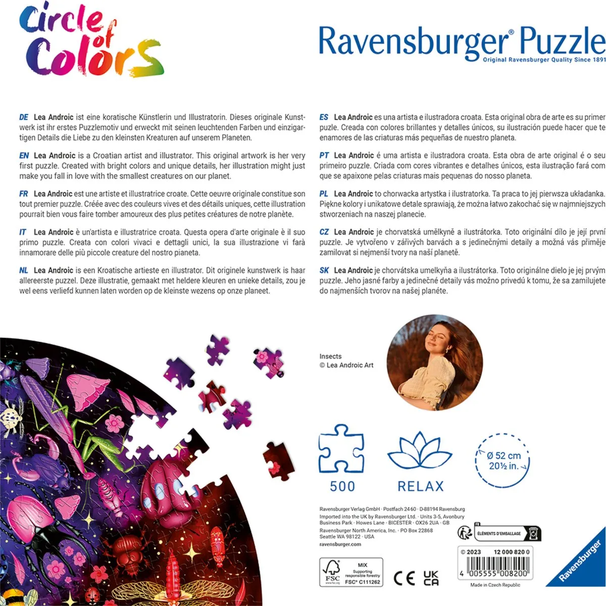 Ravensburger Circle of Colors Insects Legpuzzel 500 Stuks - Multicolor