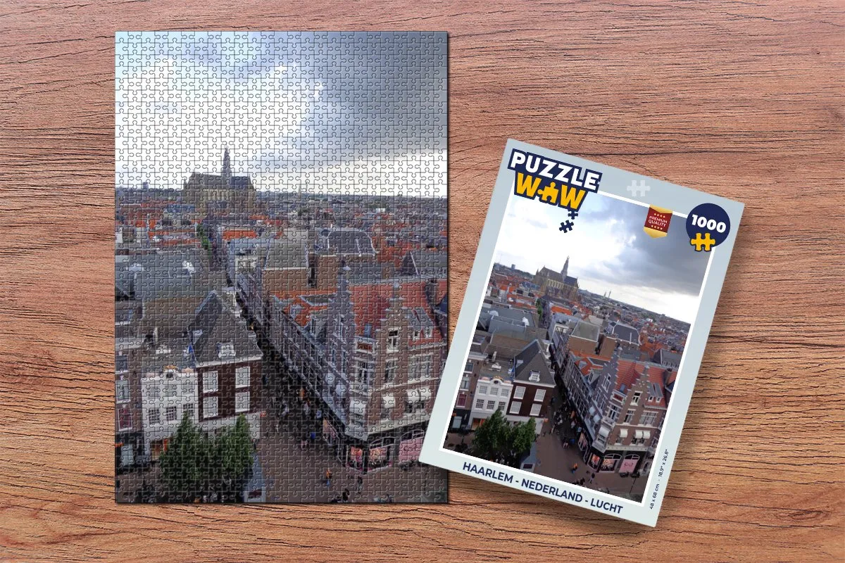 PuzzleWow Haarlem Legpuzzel 1000 Stuks - Multicolor