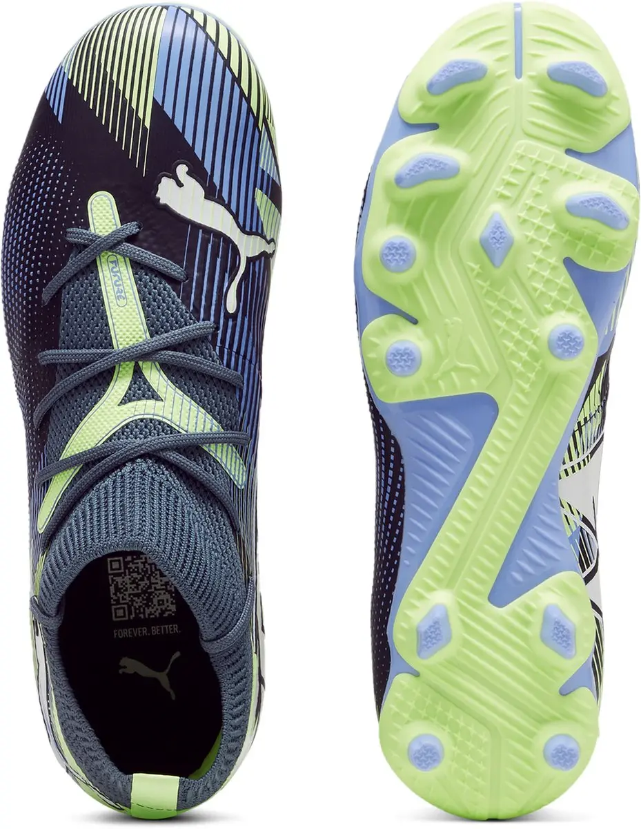 Puma Future 7 Match FG/AG Jr Sportschoenen - Maat 33 - Grijs/Wit