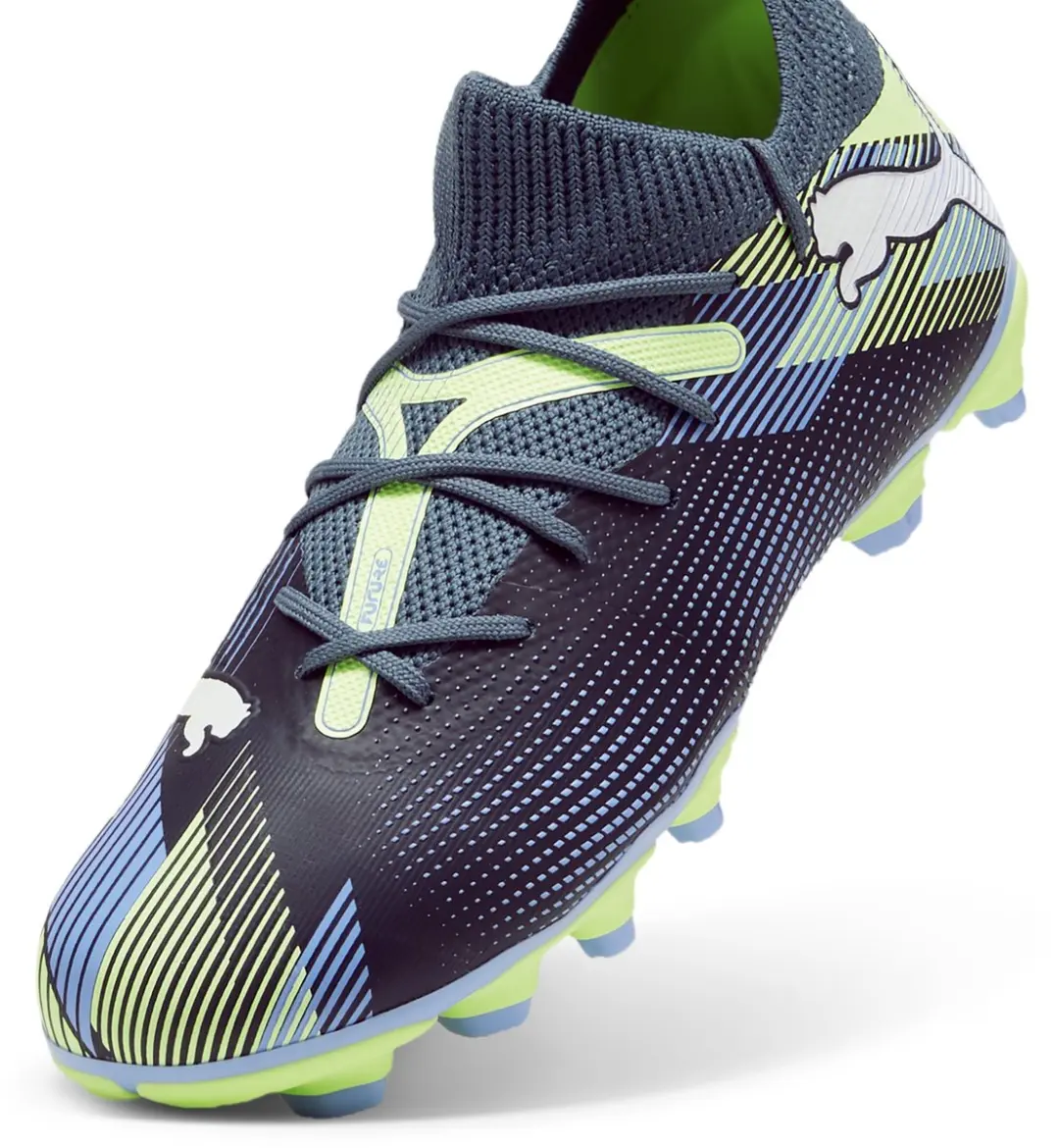 Puma Future 7 Match FG/AG Jr Sportschoenen - Maat 33 - Grijs/Wit