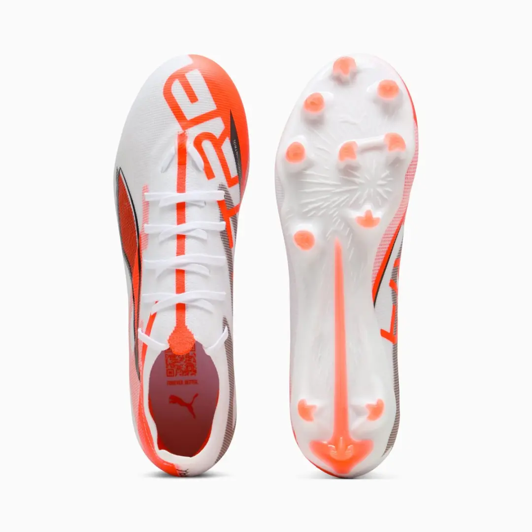 PUMA ULTRA 5 MATCH FG/AG Sportschoenen - Maat 39 - Wit/Zwart/Rood