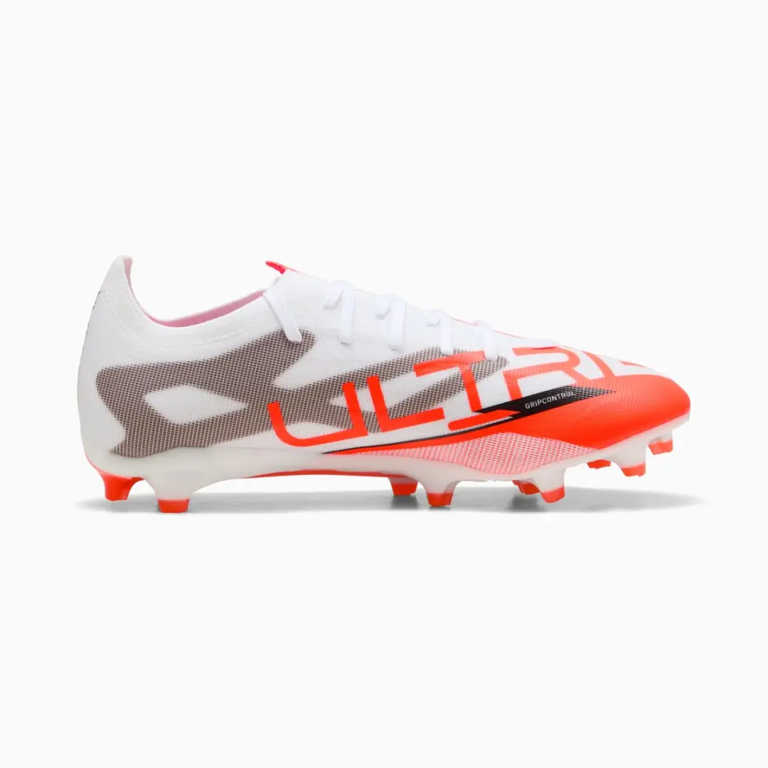 PUMA ULTRA 5 MATCH FG/AG Sportschoenen - Maat 39 - Wit/Zwart/Rood