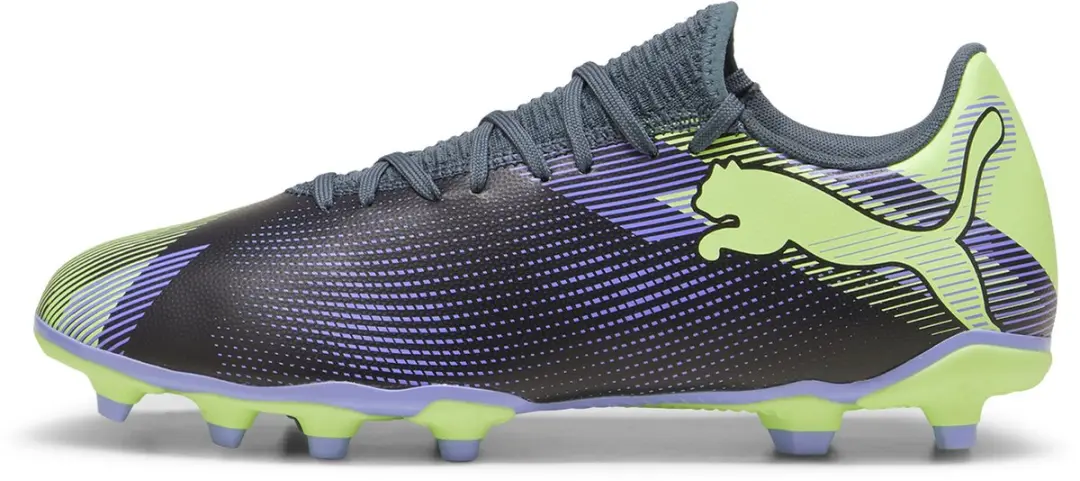 Puma Future 7 Play FG/AG Sportschoenen - Maat 40 - Grijs/Elektro Paars/Appel