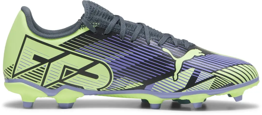 Puma Future 7 Play FG/AG Sportschoenen - Maat 40 - Grijs/Elektro Paars/Appel