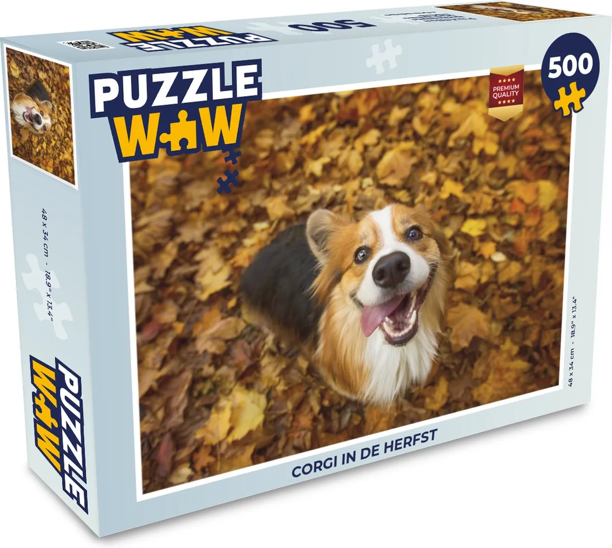 PuzzleWow Corgi Legpuzzel 500 Stuks