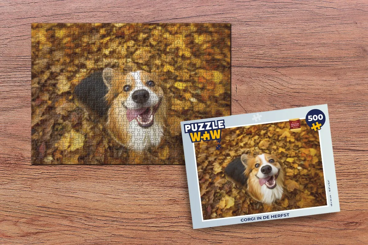 PuzzleWow Corgi Legpuzzel 500 Stuks - Multicolor